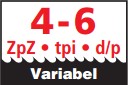 4/6 зубцов на дюйм